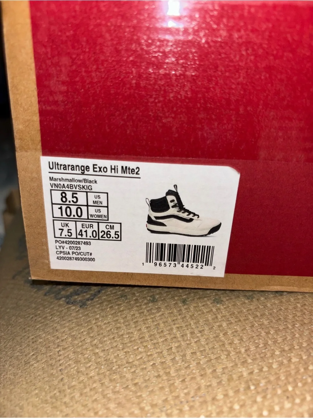 Vans Ultrarange EXo Hi MTE2 sz 8.5 Men’s 10.0 Woman